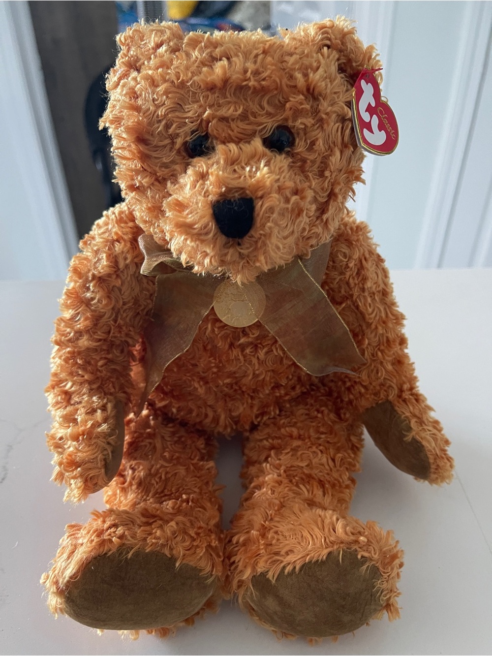 Ty Classic "Teddybearsary" Anniversary Teddy Retired 2002 MWMT Great Condition